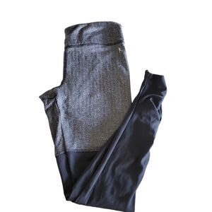 Danskin Now Fitted Women's Cinched Leggings  (8-10) M Black/Gray High Waisted